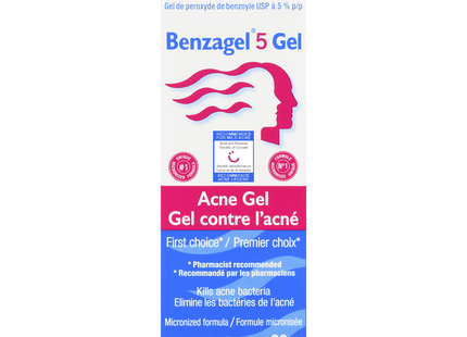 Benzagel - Gel anti-acné peroxyde de benzoyle USP 5 % | 30 g