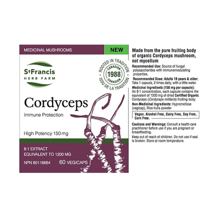 St. Francis - Cordyceps Capsules | 60 Capsules