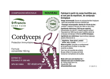 Capsules de Cordyceps de Saint-François | 60 capsules