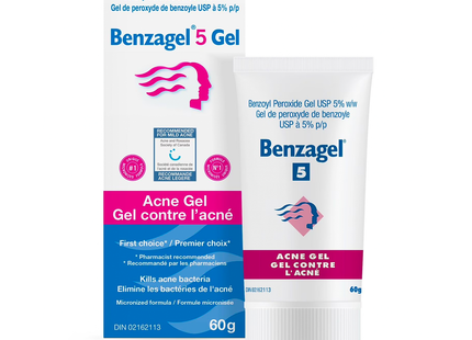 Benzagel - Acne Gel Benzoyl Peroxide USP 5% | 60 g