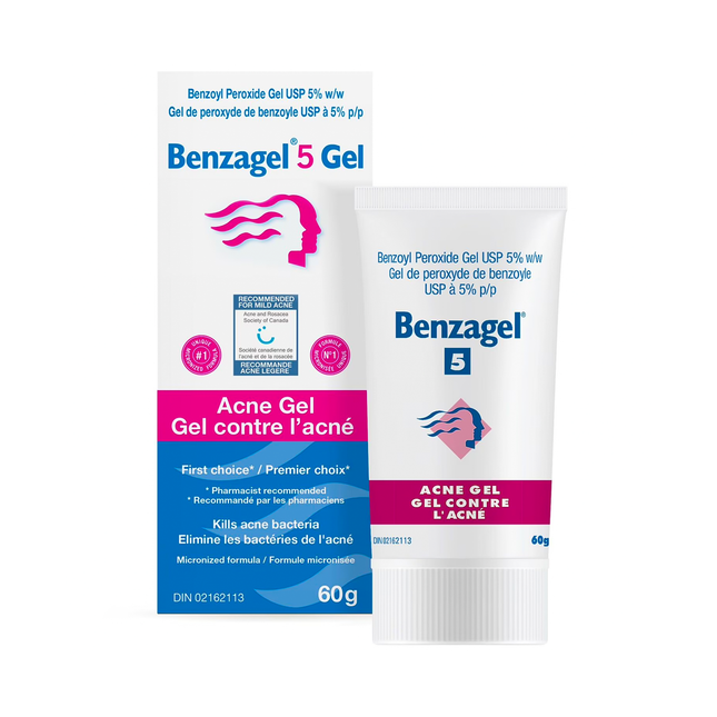 Benzagel - Acne Gel Benzoyl Peroxide USP 5% | 60 g