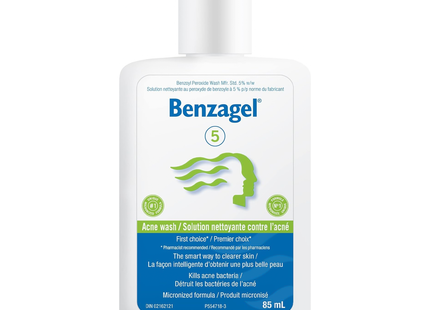 Benzagel - 5 Acne Wash Benzoyl Peroxide 5% | 85 mL