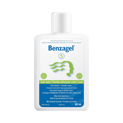 Benzagel - Lavage contre l'acné 5 Peroxyde de benzoyle 5 % | 85 ml