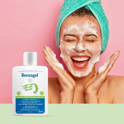 Benzagel - Lavage contre l'acné 5 Peroxyde de benzoyle 5 % | 85 ml