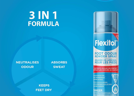 Flexitol - Foot Odour Powder Spray 24HR