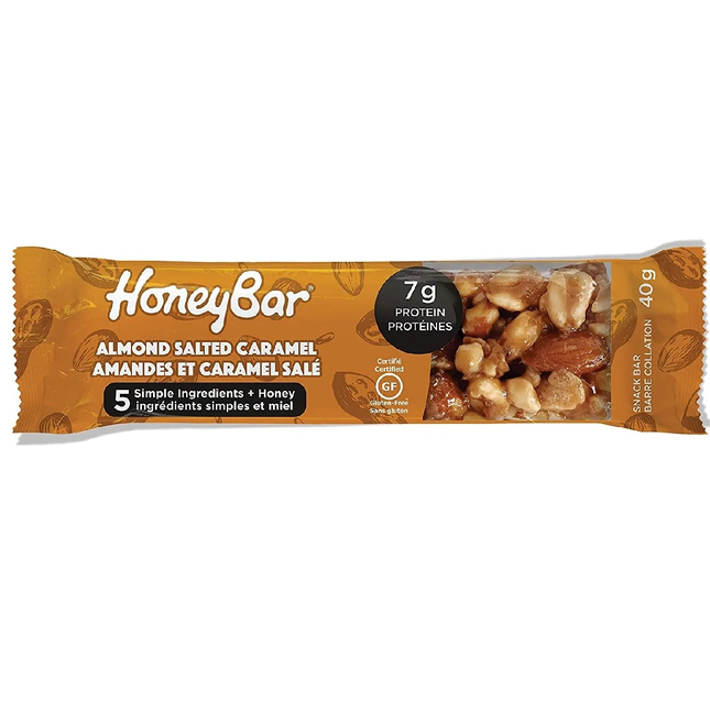 HoneyBar - Almond Salted Caramel - 7g of Protein | 40 g