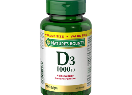 Nature's Bounty - Vitamine D 1000 UI | 300 Gélules