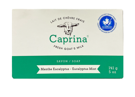 Caprina - Savon au lait de chèvre frais, eucalyptus et menthe | 141 g