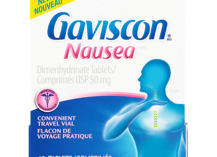 Gaviscon - Nausea Dimenhydrinate USP 50MG | 12 Tablets