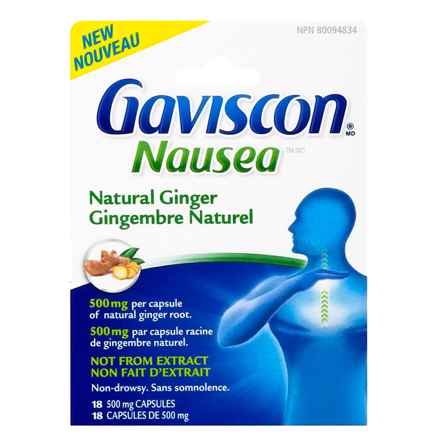 Gaviscon - Nausées Gingembre Naturel 500 MG | 18 gélules