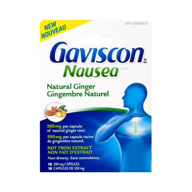 Gaviscon - Nausées Gingembre Naturel 500 MG | 18 gélules