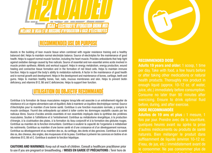 Confident Sports - H2Loaded BCAA Electrolyte Drink Mix, Pineapple Coconut | 450 g