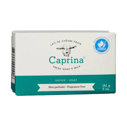 Caprina - Barre de savon sans parfum au lait de chèvre frais | 141 g