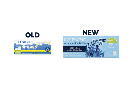 NatraCare - Tampons sans applicateur en coton biologique - Normal | 20 Tampons