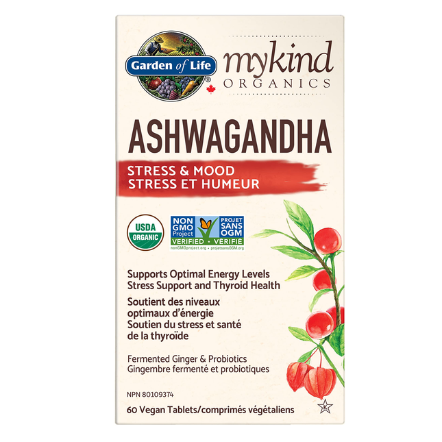 Garden of Life - MyKind Organics Ashwagandha Stress & Mood | 60 Vegan Tablets