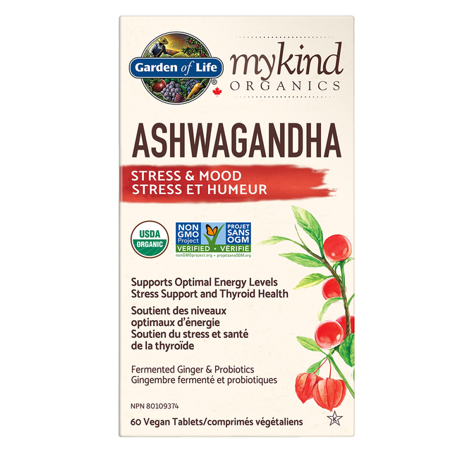 Jardin de la vie – MyKind Organics Ashwagandha Stress et humeur | 60 comprimés végétaliens