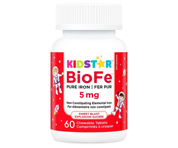 KidStar Nutrients - BioFe Pure Iron Chewable Sweet Blast | 60 Tablets ...