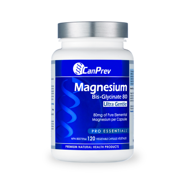 CanPrev - Magnesium Bis-Glyc 80 Ultra Gentle | 120 Capsules