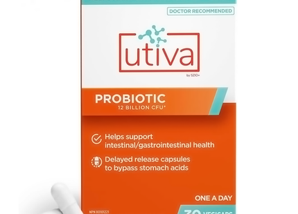 Utiva - Natural Health Probiotic 12B CFU 30 Vegicaps