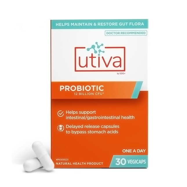 Utiva - Natural Health Probiotic 12B CFU 30 Vegicaps