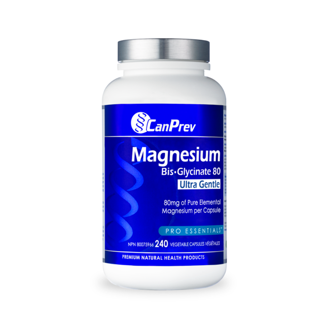 CanPrev - Magnesium Bis-Glyc 80 Ultra Gentle | 240 Capsules