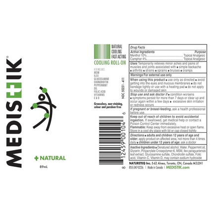 Medistik - ICE Roll-On Natural & Fast Acting Pain Relief Gel | 89 mL