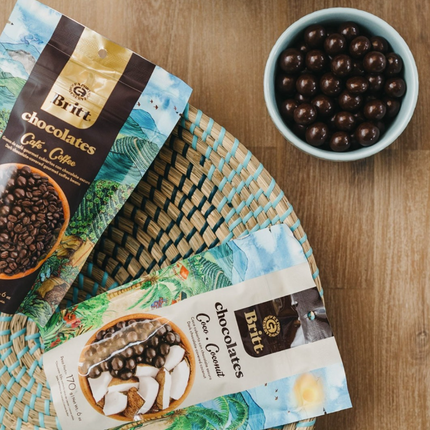 Café Britt - Grains de café enrobés de chocolat noir | 170 g