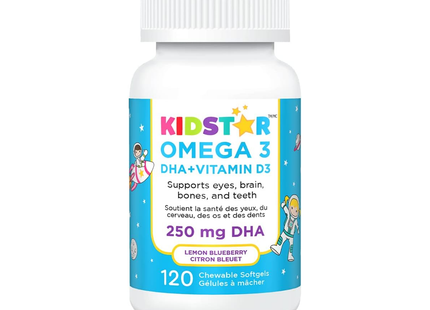KidStar Nutrients - Omega 3 250mg DHA | 120 Tablets