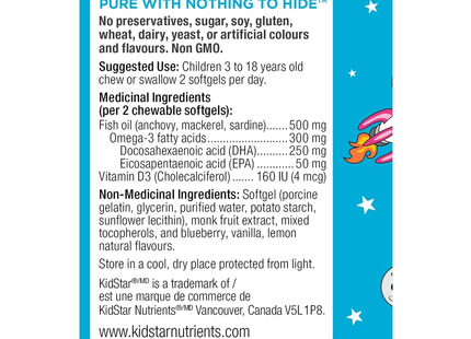 KidStar Nutrients - Omega 3 250mg DHA | 120 Tablets