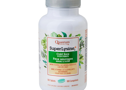 Quantum Health - Super Lysine + Cold Sore System Strength | 180 tablets