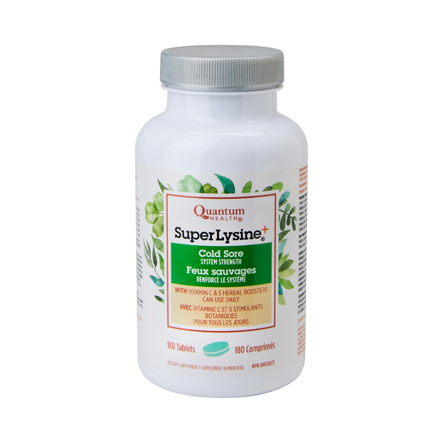 Quantum Health - Super Lysine + Cold Sore System Strength | 180 tablets