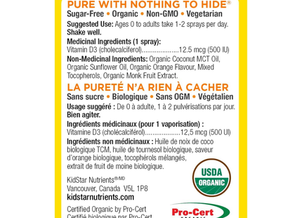 KidStar Nutrients - Vitamin D3 Spray | 52 mL