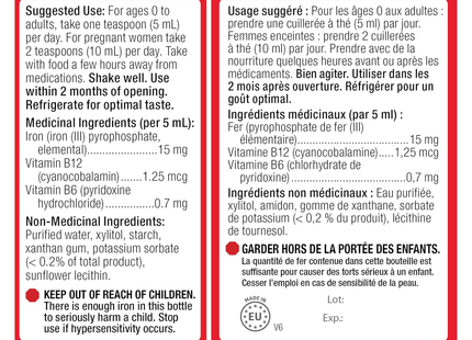 KidStar Nutrients - BioFe+ Iron Liquid for the Family | 250 mL