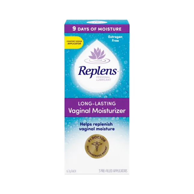 Replens - Hydratant vaginal longue durée - Sans œstrogène | 6,7 g X 3 applicateurs pré-remplis