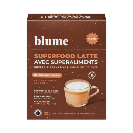 Blume - Superfood Latte, Reishi Hot Cacao | 8 Packets