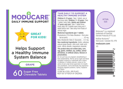 KidStar Nutrients - Moducare Kids Chewable | 60 Tablets