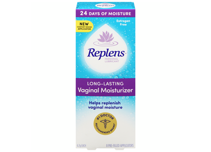 Replens - Vaginal Moisturizer and Personal Lubricant - 24 Days | 8 Applicators x 6.7g