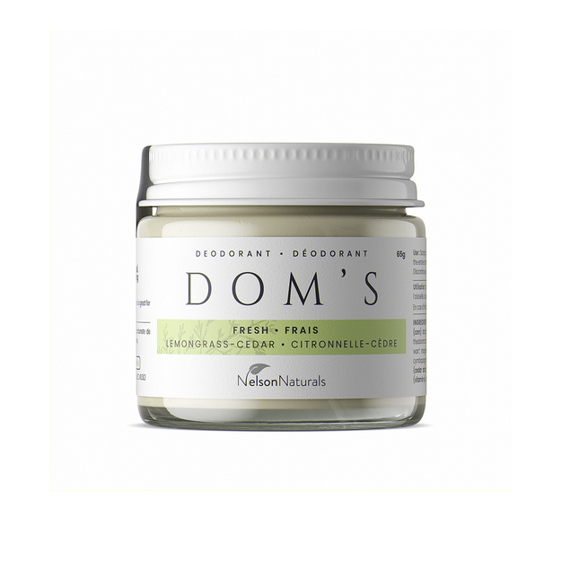 Dom's Naturals - Fresh Lemongrass Cedar Deodorant | 65 mL