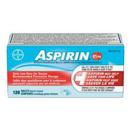 Aspirin -  Daily Low Dose - 81 mg | 120 Tablets Enteric Coated Tablets