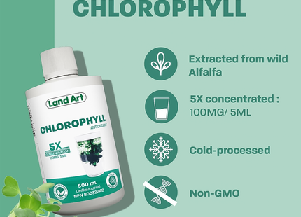 Land Art - Chlorophyll Antioxidant 5X Concentration Unflavoured | 500 mL