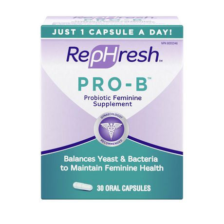 RepHresh Pro-B Probiotic Feminine Supplement | 30 Oral Capsules