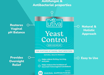 Utiva - Yeast Control | 30 Suppositories