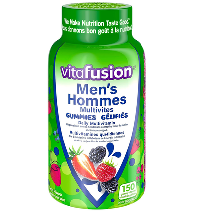 Vitafusion - Multivitamines gélifiées pour hommes, saveur baies | 150 gommes