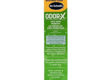 Dr Scholl's - Spray probiotique pour les pieds Odour-X | 118 ml