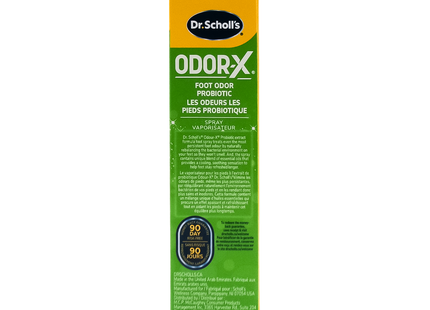 Dr Scholl's - Spray probiotique pour les pieds Odour-X | 118 ml