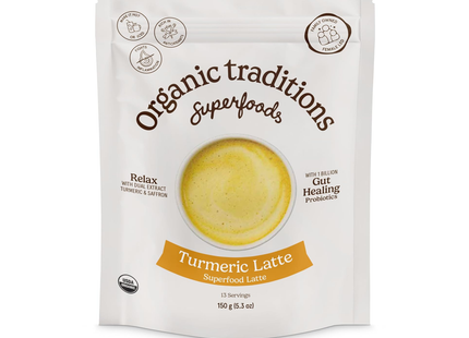 Traditions biologiques - Latte au curcuma et probiotiques | 150 g