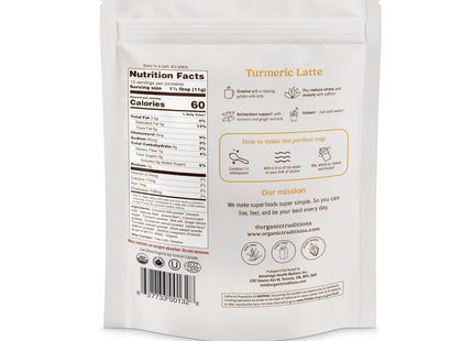Traditions biologiques - Latte au curcuma et probiotiques | 150 g