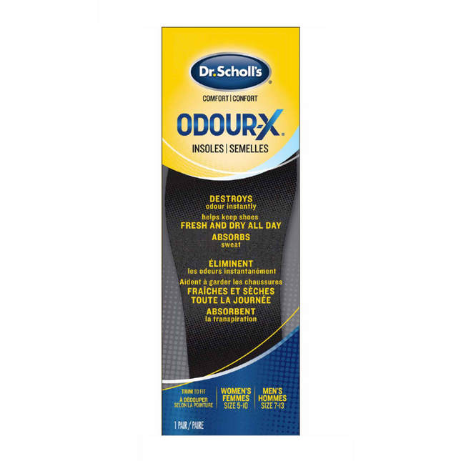 Dr. Scholl's - Odour X - Shoe Insoles - Fits Women's Size 5-10 & Men's Size 7-13 | 1 Pair