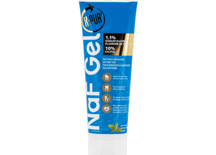 X-PUR - Gel NaF - 1,1 % fluorure de sodium 10 % xylitol - Saveur menthe légère | 120 ml
