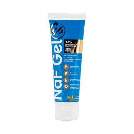 X-PUR - Gel NaF - 1,1 % fluorure de sodium 10 % xylitol - Saveur menthe légère | 120 ml